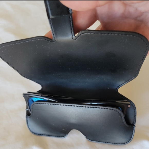 SAINT LAURENT SUNGLASS BLACK FRAME W/BLUE MIRRORED LENS SL 131/K COMBI 004 - Picture 10 of 11